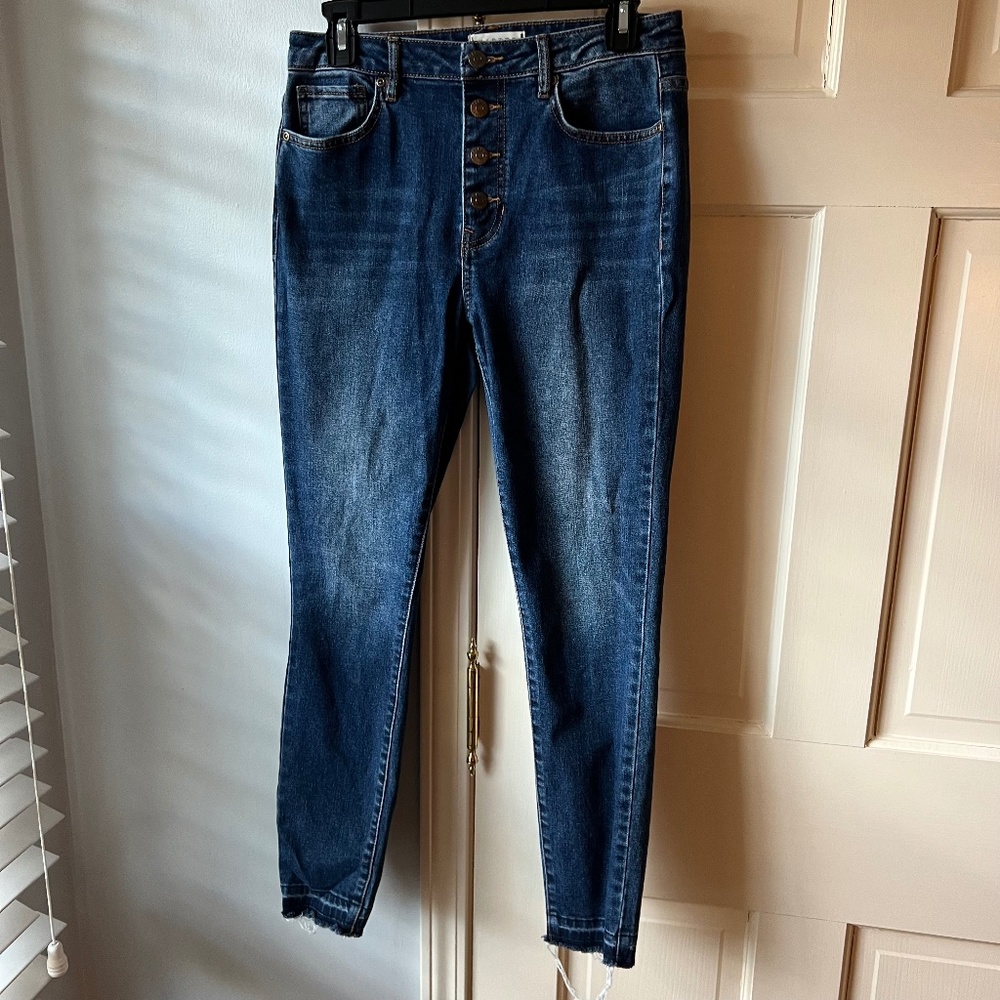 Francesca's Harper Heritage Brand skinny button fly jeans